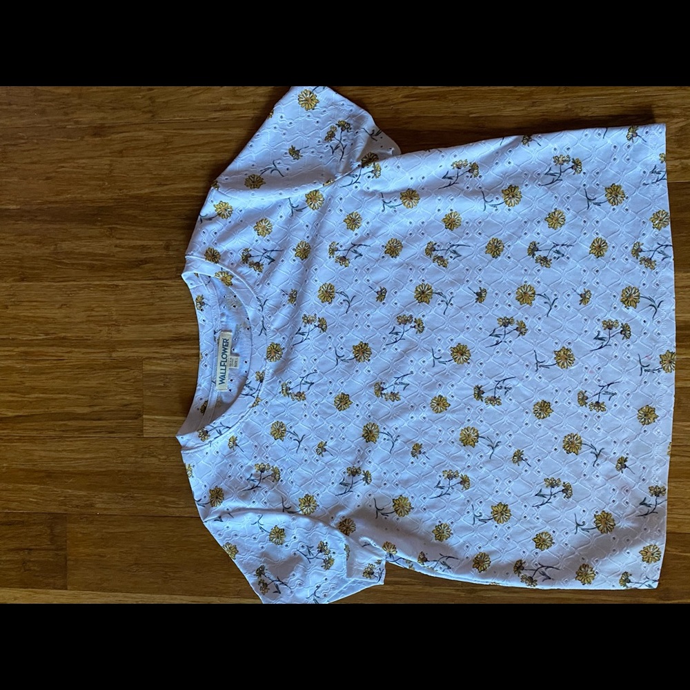 White floral shirt